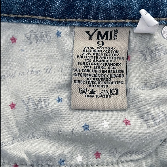 YMI Patriotic Stars & Stripes Denim Shorts Size 9 / Women’s M - Picture 6 of 6